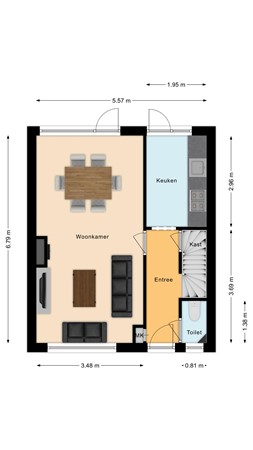 Plattegrond - Romboutsstraat 17, 4921 EE Made - Begane grond.jpg